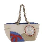 Pre-owned Canvas totes Chanel Vintage , Beige , Dames