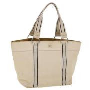 Pre-owned Canvas totes Burberry Vintage , White , Dames