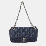 Pre-owned Fabric chanel-bags Chanel Vintage , Blue , Dames