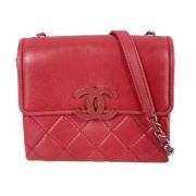 Pre-owned Leather crossbody-bags Chanel Vintage , Pink , Dames