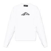 Sweatshirt met logo Dsquared2 , White , Heren