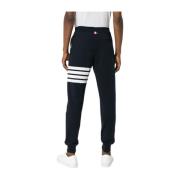 Navy Blauw 4-Streep Sportbroek Thom Browne , Blue , Heren