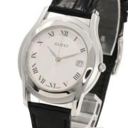 Pre-owned Stainless Steel watches Gucci Vintage , White , Dames