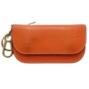 Pre-owned Leather wallets Loewe Pre-owned , Orange , Dames