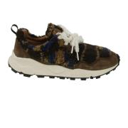 Bruine Teddy Fur Sneaker Flower Mountain , Multicolor , Dames