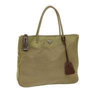 Pre-owned Nylon totes Prada Vintage , Beige , Dames