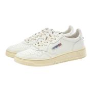 Vintage Lage Leren Sneaker Wit-37 Autry , White , Heren