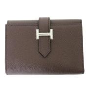 Pre-owned Leather wallets Hermès Vintage , Brown , Dames