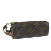 Pre-owned Canvas pouches Louis Vuitton Vintage , Brown , Dames