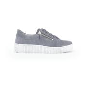 Blauwe Suède Sneakers Gabor , Blue , Dames