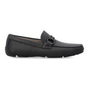 Premium Leren Loafers Nero Licht Grijs Salvatore Ferragamo , Black , H...