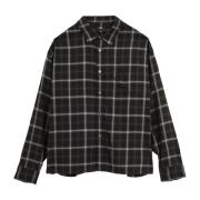 Shadow Plaid Rayon Shirt Stüssy , Black , Heren