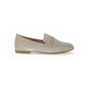 Beige Suède Mocassins College Stijl Gabor , Beige , Dames