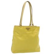 Pre-owned Nylon totes Prada Vintage , Yellow , Dames