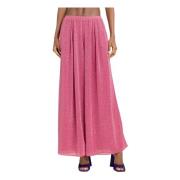 Raspberry Wide Leg Pants Oseree , Red , Dames