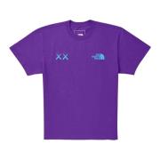 Beperkte oplage Tee Paars/Blauw Kaws , Purple , Heren