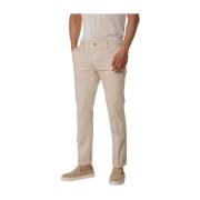 Stretch Satin Chino Broek New York Mason's , Beige , Heren