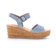 Blauwe Suède Sandalen Comfortabel Stijlvol Gabor , Blue , Dames