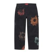 Limited Edition Double Knee Painter Pant Zwart Supreme , Black , Heren