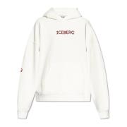 Sweatshirt met logo Iceberg , White , Heren