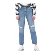 Denim Straight Leg Jeans Blauw Liu Jo , Blue , Dames