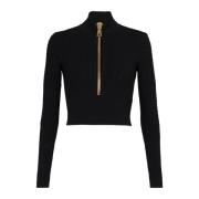 Top in mesh Balmain , Black , Dames