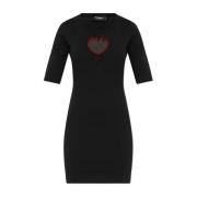 Jurk met applicatie Dsquared2 , Black , Dames