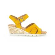 Velvet Mango Sandals Gabor , Yellow , Dames