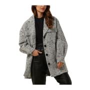 Oversized Tweed Jacket in Ecru Na-Kd , Beige , Dames