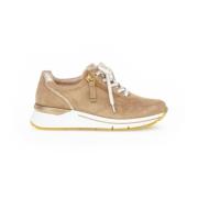 Suede Casual Sport Sneakers Gabor , Beige , Dames