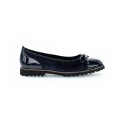 Velvet en Lak Ballerina Schoenen Gabor , Blue , Dames