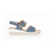 Blauwe Suède Sandalen Comfortabel Stijlvol Gabor , Blue , Dames