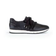 Zwarte Leren Sneaker Modern Comfort Gabor , Black , Dames