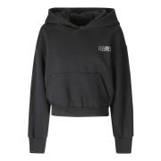 Geribbelde Rok Sweatshirt Jurk met Logo MM6 Maison Margiela , Black , ...