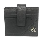 Pre-owned Leather wallets Prada Vintage , Black , Dames