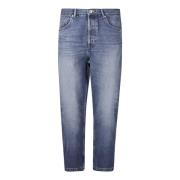 Wijde Pijp Blauwe Jeans met 5 Zakken A.p.c. , Blue , Heren