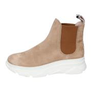 Suede Enkellaarzen voor Vrouwen Stokton , Beige , Dames