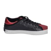 Leren Dames Sneakers Crime London , Black , Dames