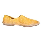 Leren Loafers voor Vrouwen Moma , Yellow , Dames