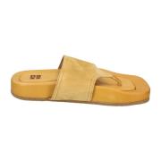 Leren slippers Moma , Yellow , Dames