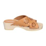 Leren Damesandalen Stijlvol Pollini , Brown , Dames