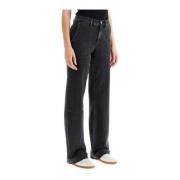 Zwart Gewassen Denim Straight Fit Jeans A.p.c. , Black , Dames