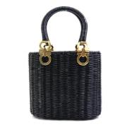 Pre-owned Fabric handbags Salvatore Ferragamo Pre-owned , Black , Dame...