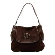 Pre-owned Fabric shoulder-bags Bvlgari Vintage , Brown , Dames