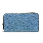 Pre-owned Leather wallets Louis Vuitton Vintage , Blue , Dames