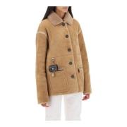 Omkeerbare Shearling Jas Saks Potts , Beige , Dames