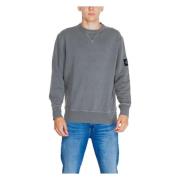 Badge Crew Sweatshirt Calvin Klein Jeans , Gray , Heren