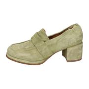 Vintage Suède Loafers voor Vrouwen Moma , Green , Dames