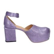 Leren sandalen voor vrouwen Moma , Purple , Dames