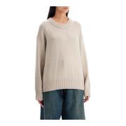 Zachte Geribbelde Cashmere Trui Lisa Yang , Beige , Dames